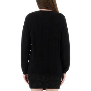 BALMAIN Jacquard Knit Sweater Women BLACK Sweaters & Knitwear